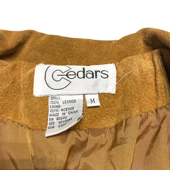 Cedars Leather Vintage Western Brown Suede Fringe Tassel Womens Jacket Womens M - Picture 4 of 4